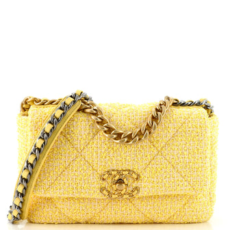 Chanel 19 Flap Bag Quilted Tweed Medium