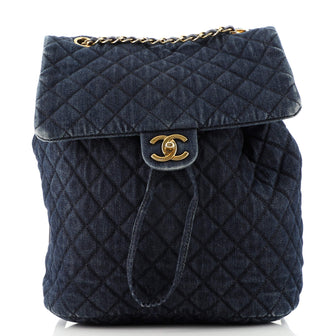 Chanel Urban Spirit Backpack Quilted Denim Large