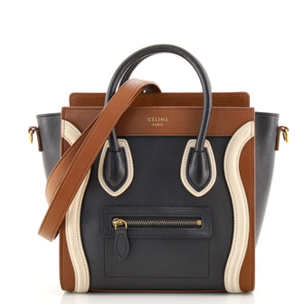 Celine Tricolor Luggage Bag Leather Nano