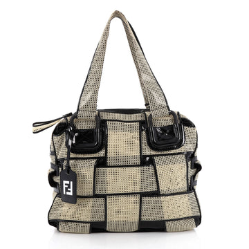 Fendi Crossword Bag Mesh with Leather