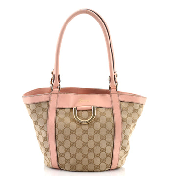Gucci D Ring Bucket Tote GG Canvas Small