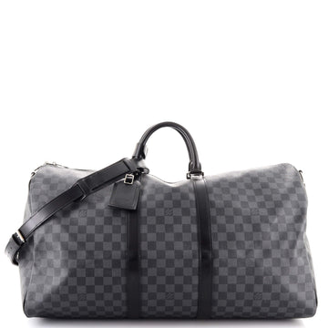 Louis Vuitton Keepall Bandouliere Bag Damier Graphite 55