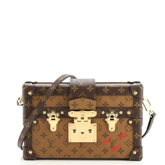 Louis Vuitton Petite Malle Handbag Reverse Monogram Canvas