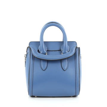 Alexander McQueen Heroine Tote Leather Mini blue