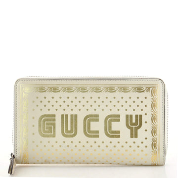 Gucci Zip Around Wallet Limited Edition Printed Leather