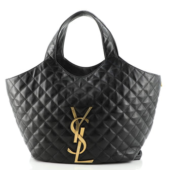 Saint Laurent Icare Shopping Tote Quilted Leather Maxi