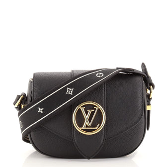 Louis Vuitton LV Pont 9 Soft Bag Leather PM Black 2054101