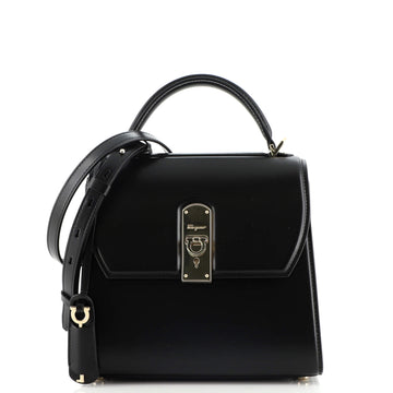 Salvatore Ferragamo Boxyz Top Handle Bag Leather Medium