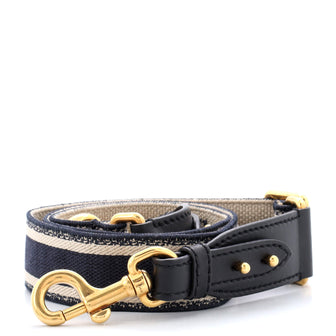 Christian Dior Logo Shoulder Strap Embroidered Canvas Thin