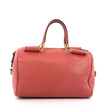 Dolce & Gabbana Miss Sicily Bowler Bag Leather Medium Pink