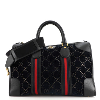 Gucci Convertible Duffle Bag GG Velvet Medium
