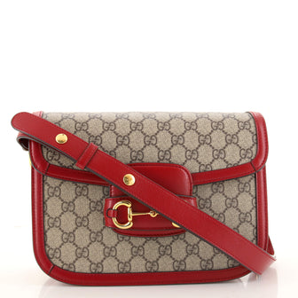 Gucci Horsebit 1955 Shoulder Bag GG Coated Canvas Small