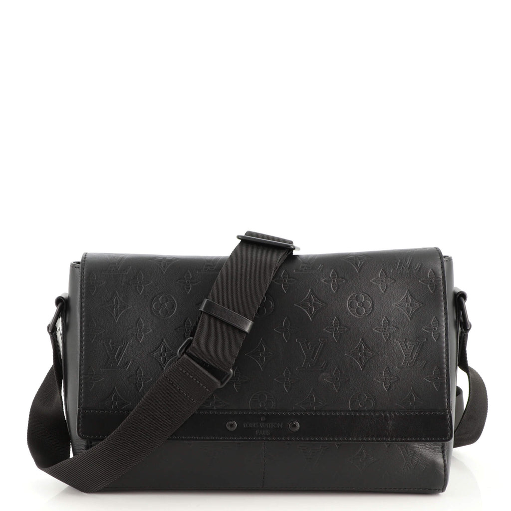 Louis Vuitton Sprinter Messenger Bag Monogram Shadow Leather Black 161880119