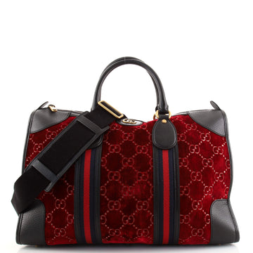 Gucci Convertible Duffle Bag GG Velvet Medium