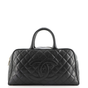 Chanel Timeless CC Bowler Bag Quilted Caviar Large