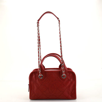 Chanel Deauville Bowling Bag Quilted Caviar Small