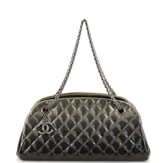 Chanel Just Mademoiselle Degrade Bag Quilted Patent Medium