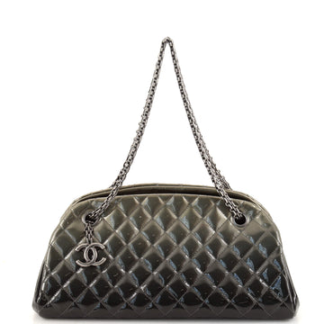 Chanel Just Mademoiselle Degrade Bag Quilted Patent Medium