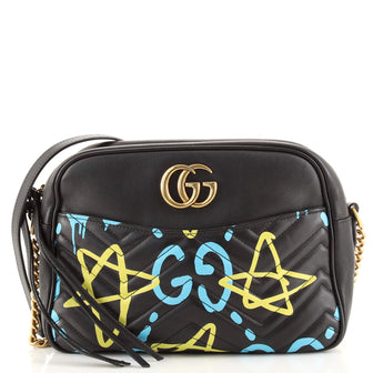 Gucci GG Marmont Shoulder Bag GucciGhost Matelasse Leather Medium