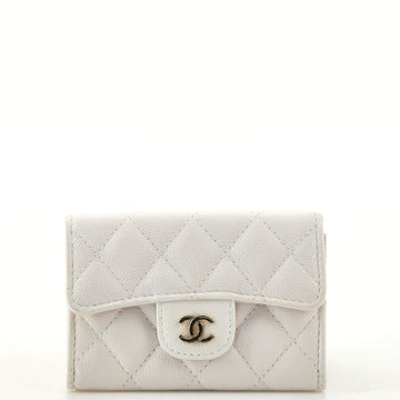 Chanel Classic Flap Card Case Quilted Caviar