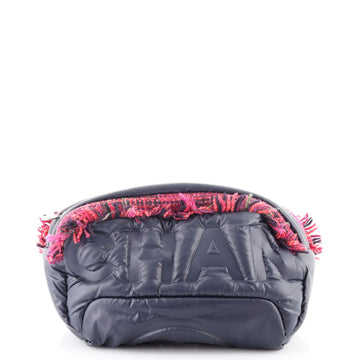 Chanel Coco Neige Waist Bag Embossed Nylon with Tweed