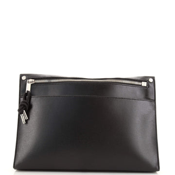 Christian Dior Bee Zip Pouch Leather Medium