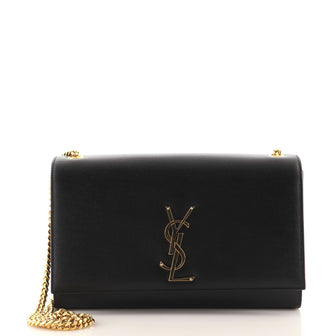 Saint Laurent Classic Monogram Crossbody Bag Grainy Leather Medium