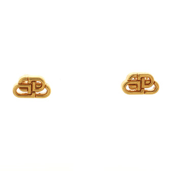 Balenciaga BB Stud Earrings Metal XS