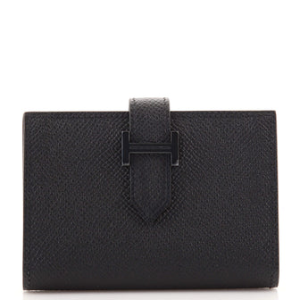 Hermes Monochrome Bearn Wallet Epsom Compact