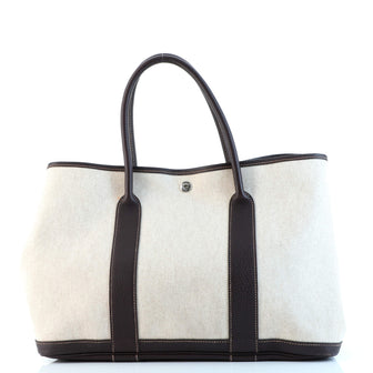 Hermes Garden Party Tote Toile and Leather 36