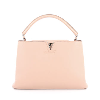 Louis Vuitton Capucines Handbag Leather MM pink