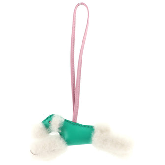 Hermes Budy Bag Charm Shearling and Leather