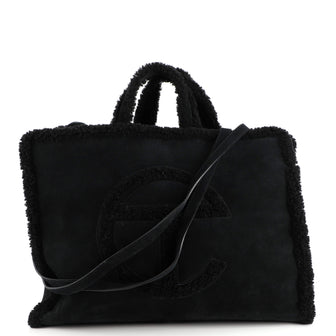 Telfar UGG Shopping Tote Suede with Shearling Large