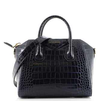 Givenchy Antigona Bag Crocodile Embossed Leather Small