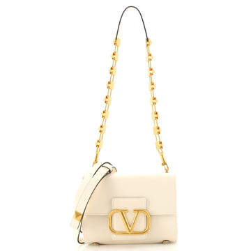 Valentino Stud Sign Shoulder Bag Leather Small