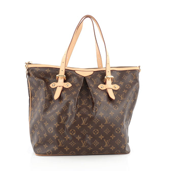 Louis Vuitton Palermo Handbag Monogram Canvas GM Brown