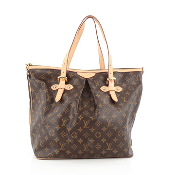 Louis Vuitton Palermo Handbag Monogram Canvas GM Brown