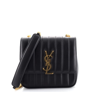 Saint Laurent Vicky Crossbody Bag Vertical Quilted Leather Medium