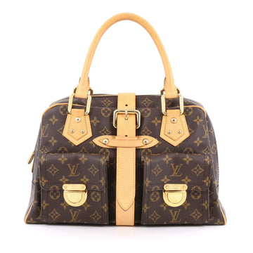 Louis Vuitton Manhattan Handbag Monogram Canvas GM brown