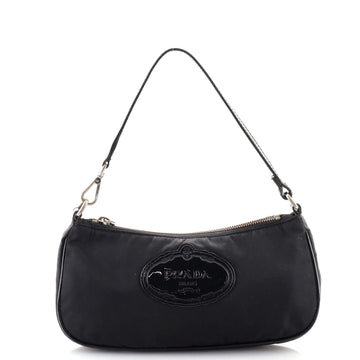 Prada Pochette Shoulder Bag Tessuto and Leather Small