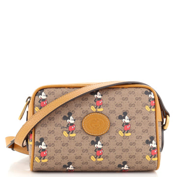 Gucci Disney Mickey Mouse Shoulder Bag Printed Mini GG Coated Canvas Mini