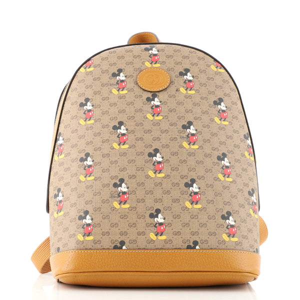 gucci mini backpack mickey mouse Gucci Disney Mickey Mouse Backpack Printed Mini GG Coated Canvas Small 162102