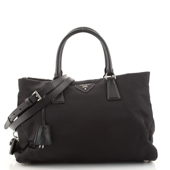 Prada Zip Around Convertible Tote Tessuto Medium