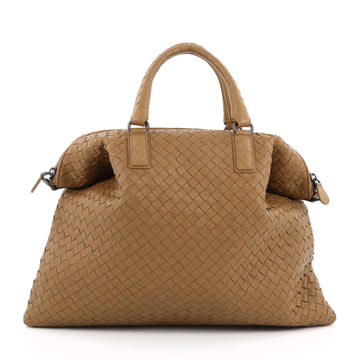 Bottega Veneta Convertible Satchel Intrecciato Nappa Medium brown
