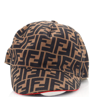Fendi Logo Baseball Cap Zucca Canvas