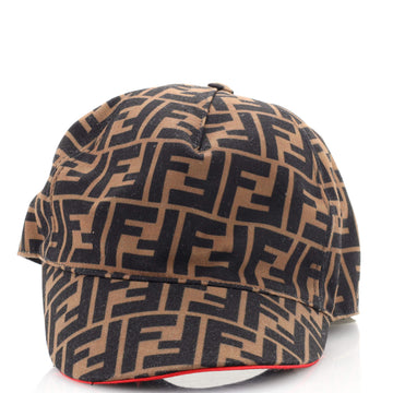 Fendi Logo Baseball Cap Zucca Canvas