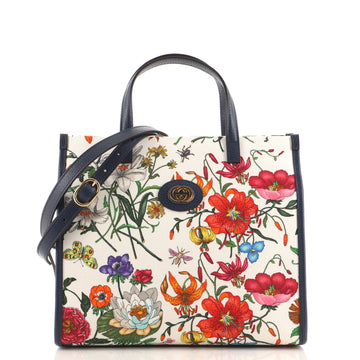 Gucci Convertible Open Tote Flora Canvas Medium