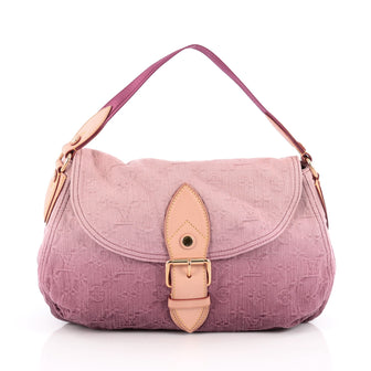 Louis Vuitton Sunray Shoulder Bag Denim pink