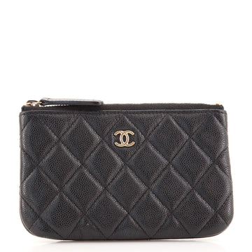 Chanel Classic O Case Pouch Quilted Caviar Mini
