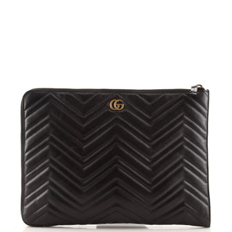 Gucci GG Marmont Portfolio Clutch Matelasse Leather
